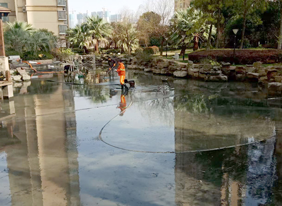 安达景观池淤泥清理